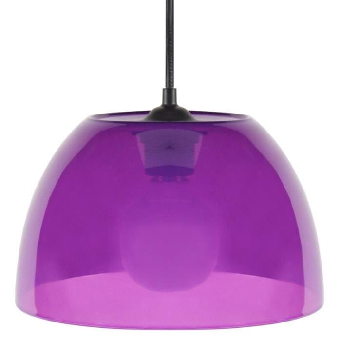 Lustre - suspension Plexi E27 15 W Ř25 cm Violet