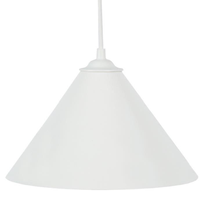 Lustre - suspension Cones E27 24 W Ř24cm Blanc