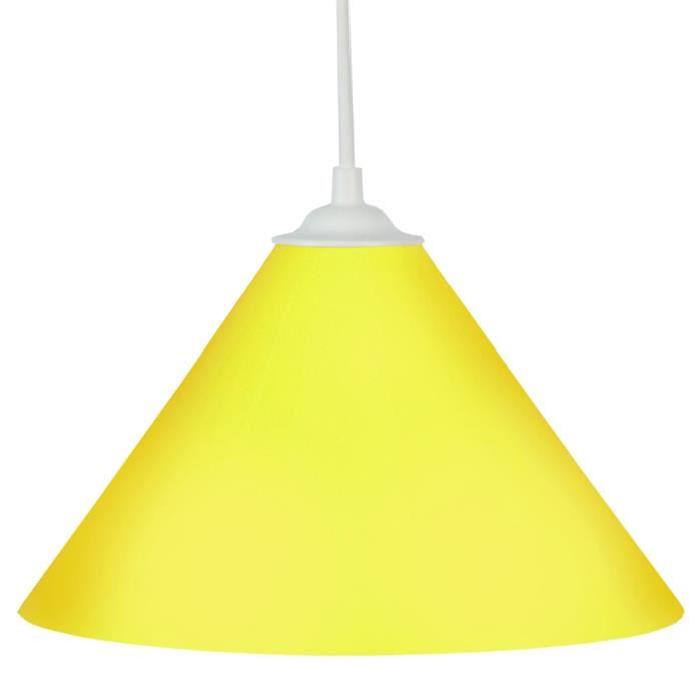 Lustre - suspension Cones E27 24 W Ř24cm Jaune