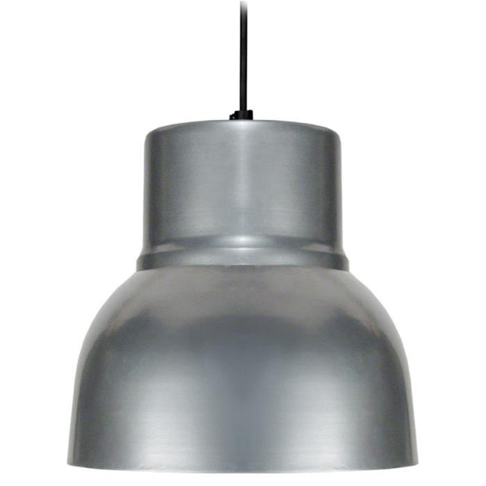 CLOCHE Lustre - suspension métal Ř24cm - Coloris aluminium