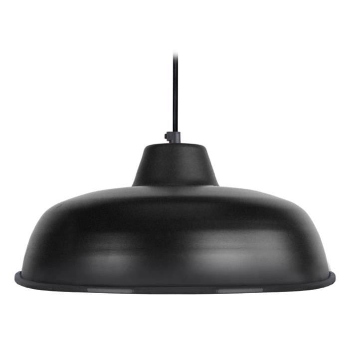 TOSEL Lustre - suspension Trog Roulé E27 25 W Ř32 cm Noir