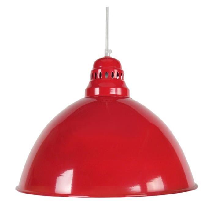 TOSEL Lustre - suspension Bacino E27 25 W Ř44 cm Rouge