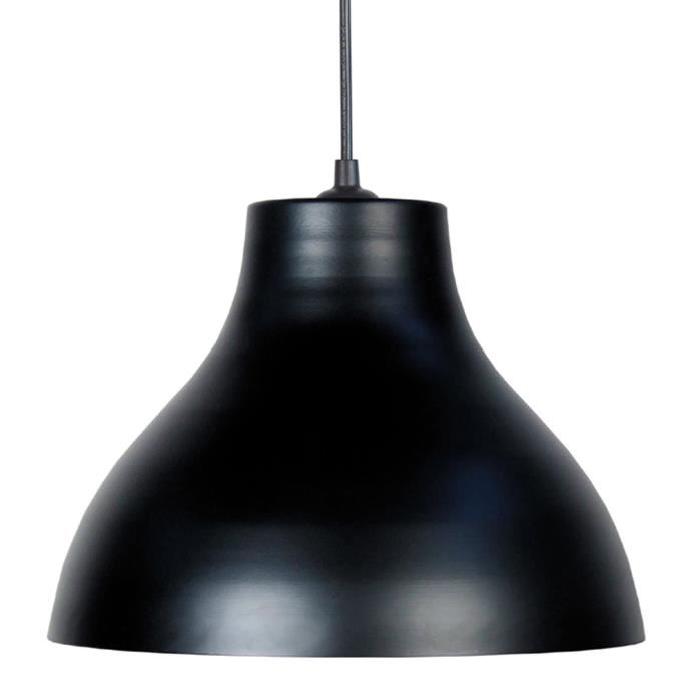 TOSELIA Lustre - suspension E27 25 W Ř29,5cm Noir