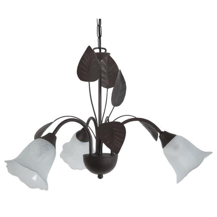 Lustre Eglantine 3 lumieres E14 15 W Noir