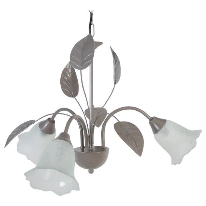 Lustre Eglantine 3 lumieres E14 15 W Beige