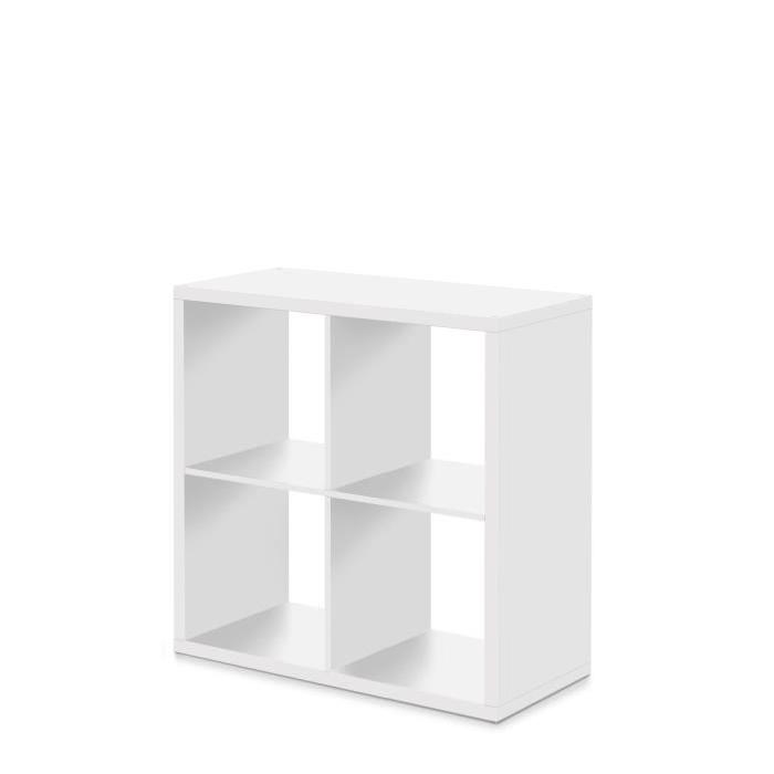MAX Etagere avec 4 cubes -Style contemporain - Blanc - L 73 cm