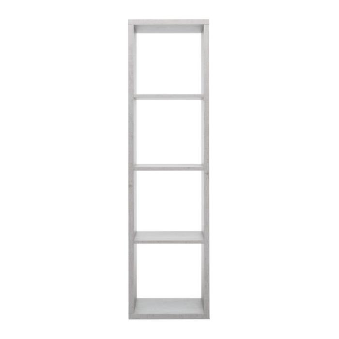 MAX Etagere colonne avec 4 cubes - Style contemporain - Béton clair - L 38 cm