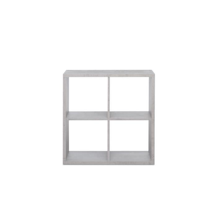 MAX Etagere avec 4 cubes - Style contemporain - Béton clair - L 73 cm