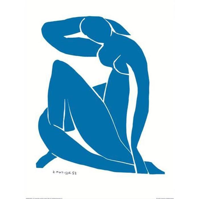 Affiche papier -  Nu Bleu II   - Matisse  -  60x80 cm