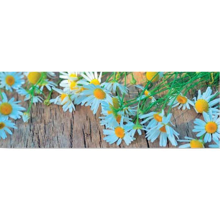 Affiche papier - Fresh Flowers On The Wooden Table  -  33x95 cm