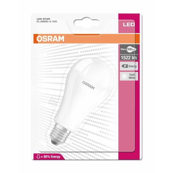 OSRAM Ampoule LED E27 13 W équivalent a 100 W blanc froid