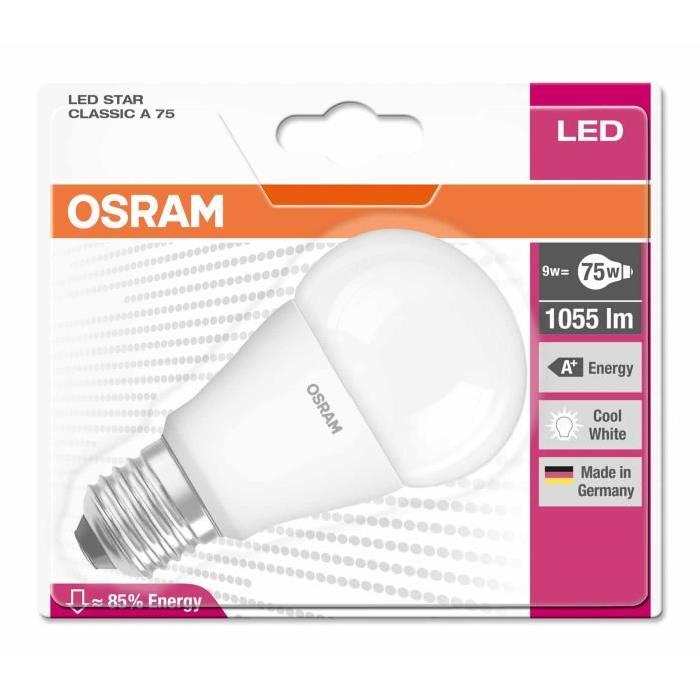 OSRAM Ampoule LED E27 10 W équivalent a 75 W blanc froid