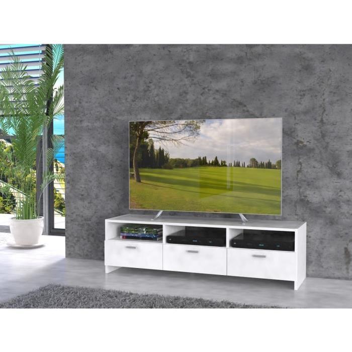 FINLANDEK Meuble TV HELPPO contemporain blanc - L 120cm