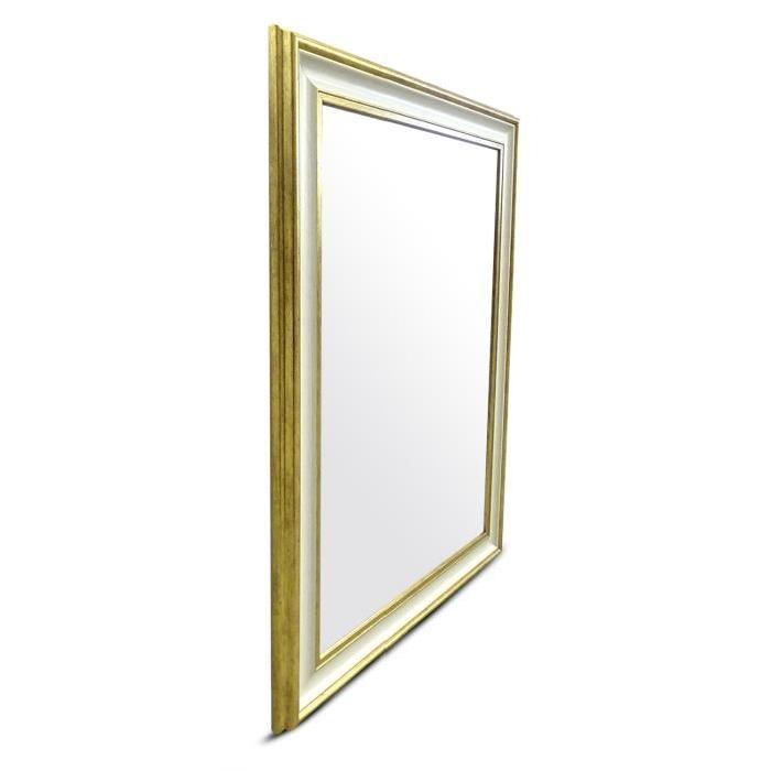 CLASSY Miroir 65x85 cm blanc et doré