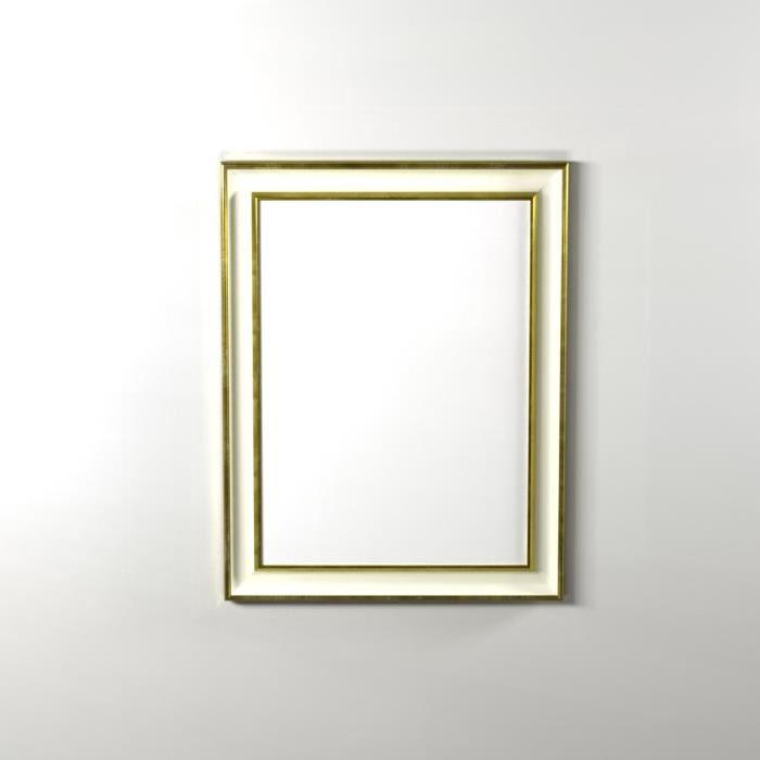 CLASSY Miroir 65x85 cm blanc et doré