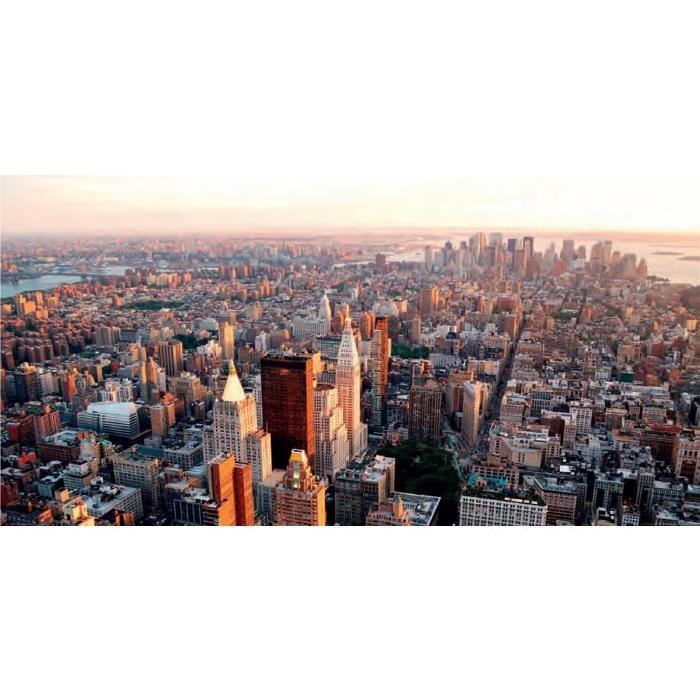 Affiche papier - NY City Manhattan Sunset   -  50x100 cm