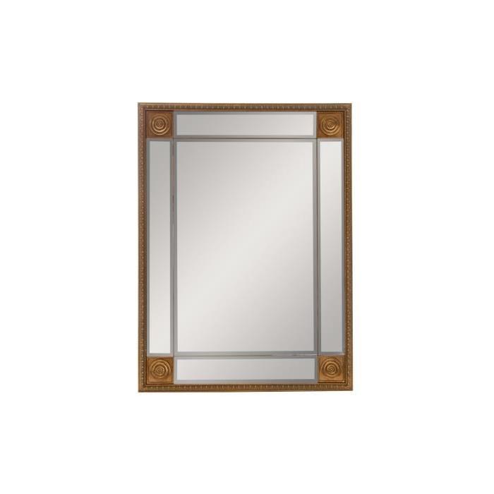 Miroir mural déco bois - 72,5 x 97,5 x 3 cm