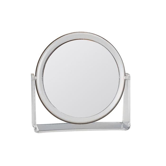 GERSON Miroir sur support grossissant - Transparent - Ř17 cm - H18 cm
