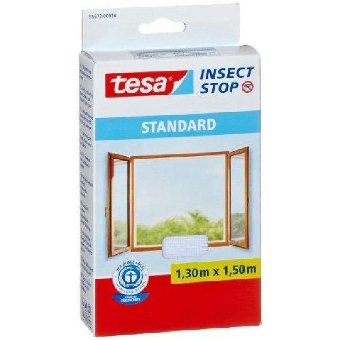 TESA Moustiquaire Standard pour fenetre - 1,3 m x 1,5 mm - Blanc