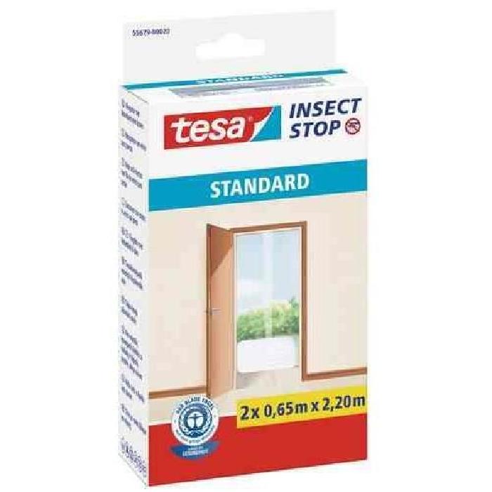 TESA Moustiquaire Standard pour portes - 2 m x 0,65 m x 2 m - Noir