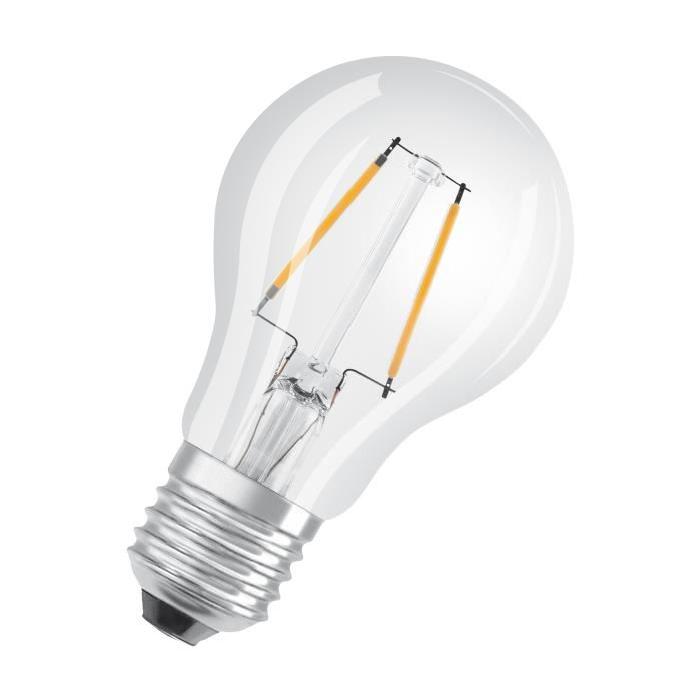 OSRAM Ampoule LED E27 standard claire 1,2 W équivalent a 15 W blanc chaud