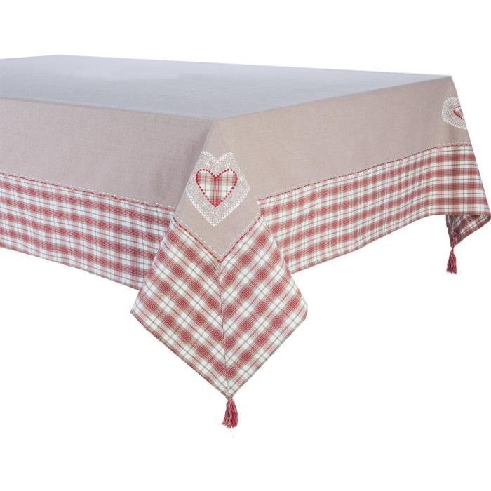 DEKOANDCO Nappe Country - 150x200 - Brodée