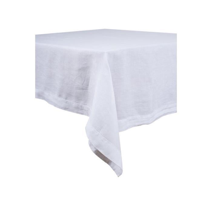 Nappe de table Nais 170x300 cm blanc