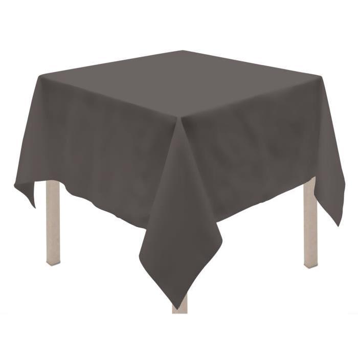 SOLEIL D'OCRE Nappe carrée anti-tâches ALIX 180x180cm Anthracite