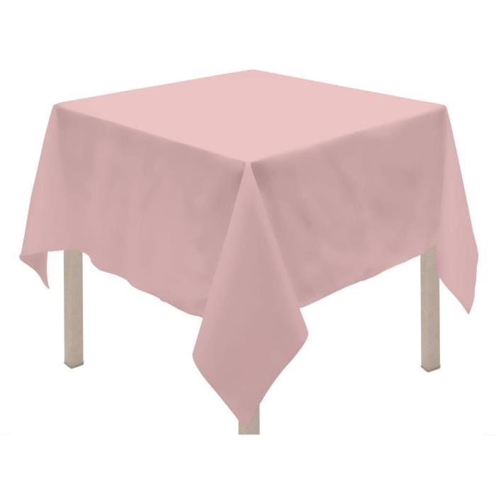 SOLEIL D'OCRE Nappe carrée anti-tâches ALIX 180x180cm Rose