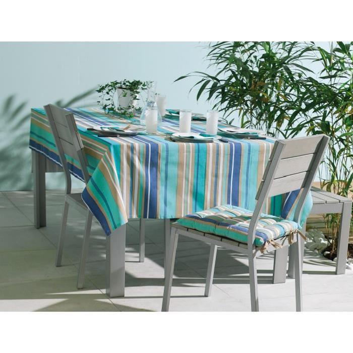 HOME STORIES Nappe en coton Cancun 150x250 cm bleu