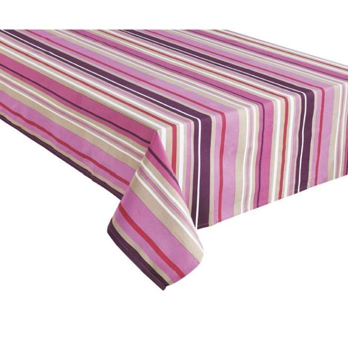 HOME STORIES Nappe en coton Passion 150x250 cm rose