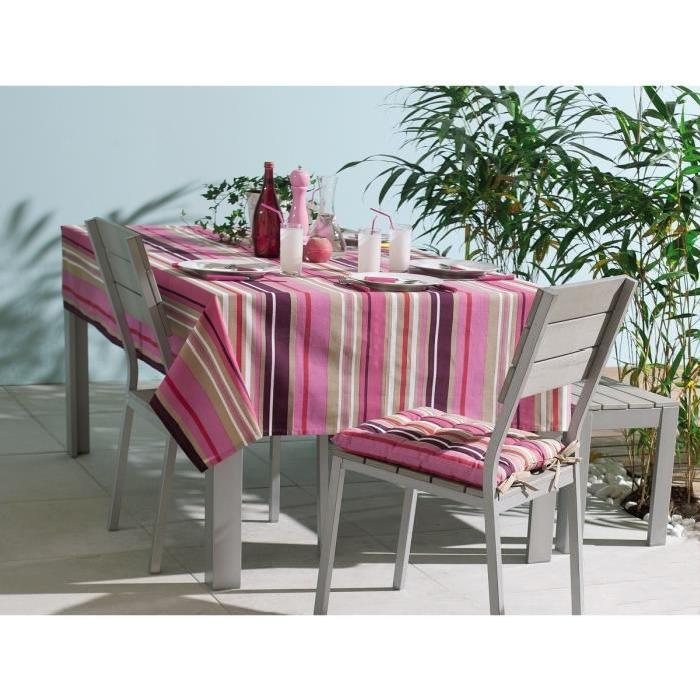 HOME STORIES Nappe en coton Passion 150x250 cm rose