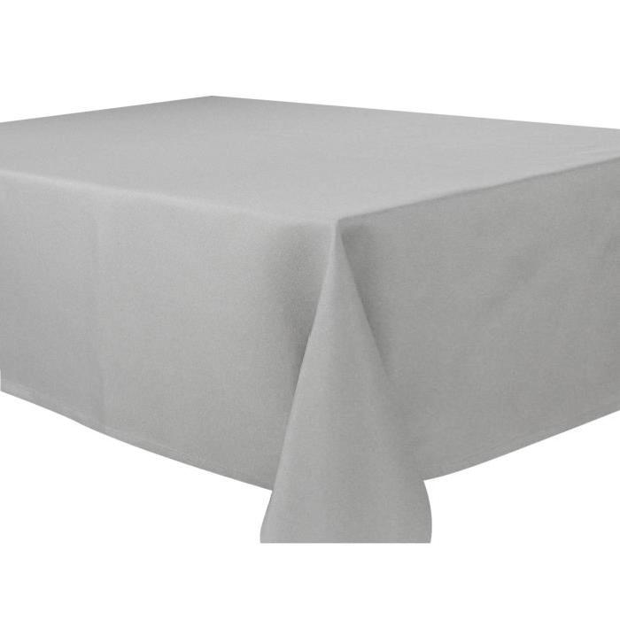 VENT DU SUD Nappe carrée polyester Mogador 160 x 160 cm - Acier