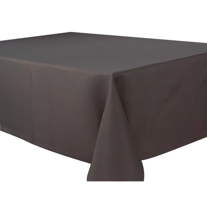 VENT DU SUD Nappe carrée polyester Mogador 160 x 160 cm - Ardoise