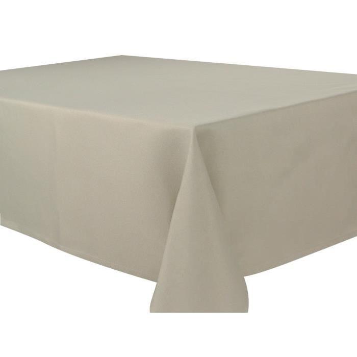 VENT DU SUD Nappe carrée polyester Mogador 160 x 160 cm - Lin