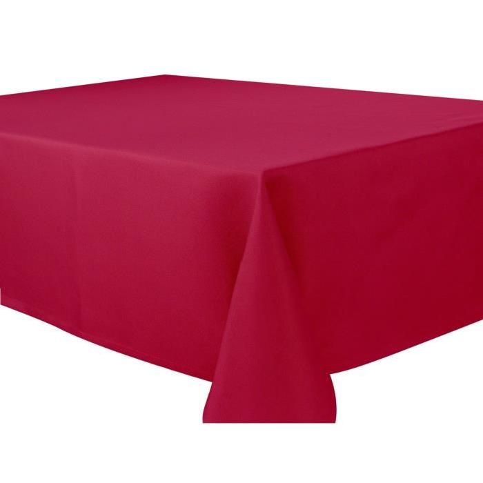 VENT DU SUD Nappe carrée polyester Mogador 160 x 160 cm - Pavot