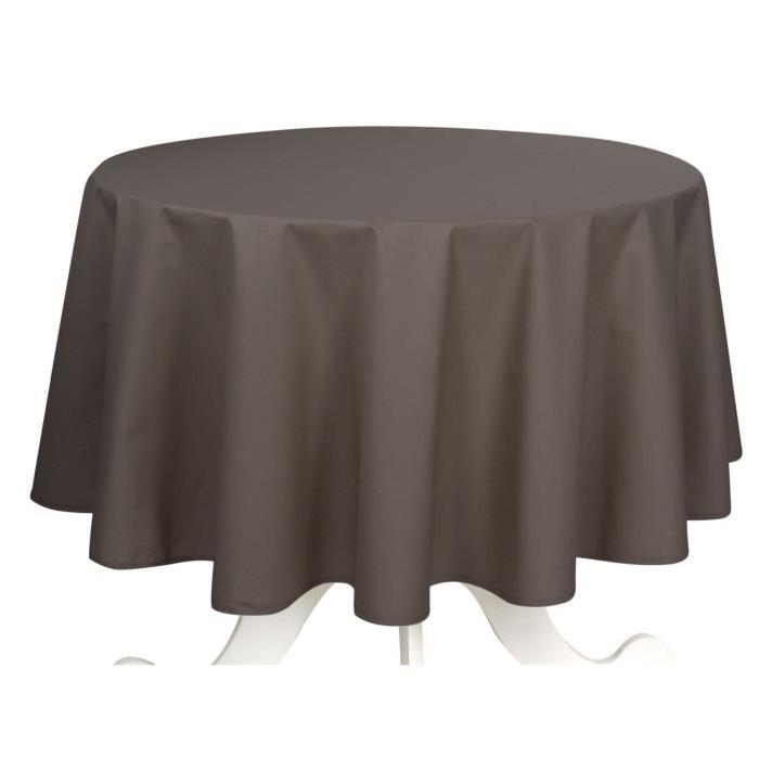 VENT DU SUD Nappe ronde polyester Mogador Ř 160 cm - Ardoise