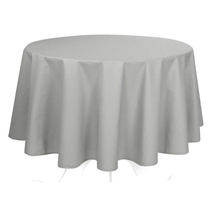 VENT DU SUD Nappe ronde polyester Mogador Ř 160 cm - Acier