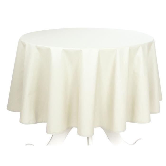 VENT DU SUD Nappe ronde polyester Mogador Ř 160 cm - Ecru