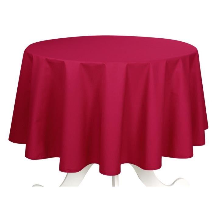 VENT DU SUD Nappe ronde polyester Mogador Ř 160 cm - Pavot