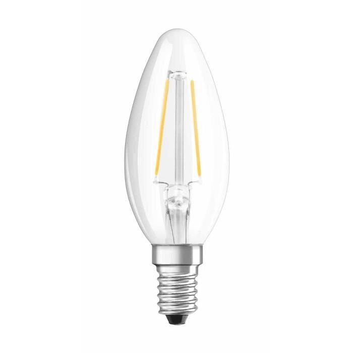 OSRAM Ampoule filament LED E14 2 W équivalent a 25 W blanc chaud