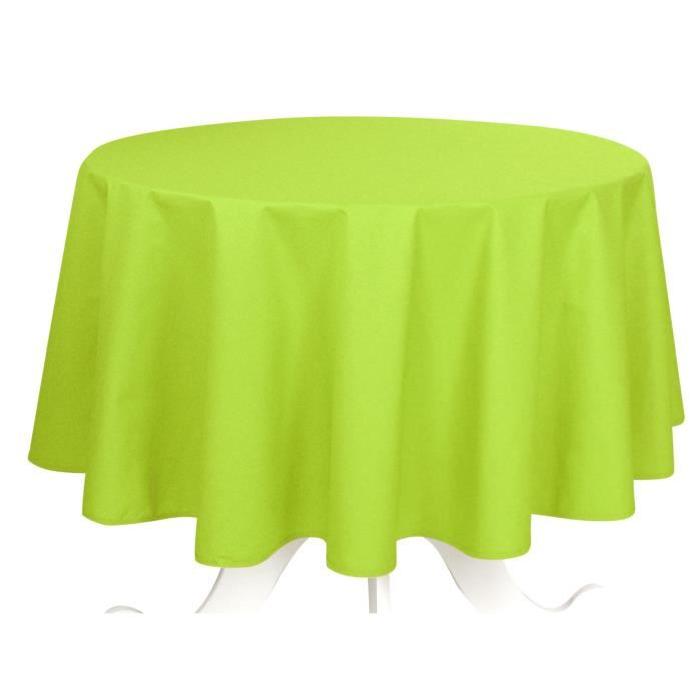 VENT DU SUD Nappe ronde polyester Mogador Ř 160 cm - Anis