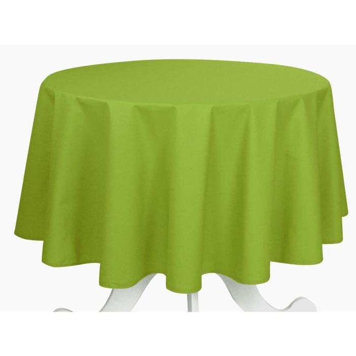 VENT DU SUD Nappe ronde polyester Mogador Ř 160 cm - Olive