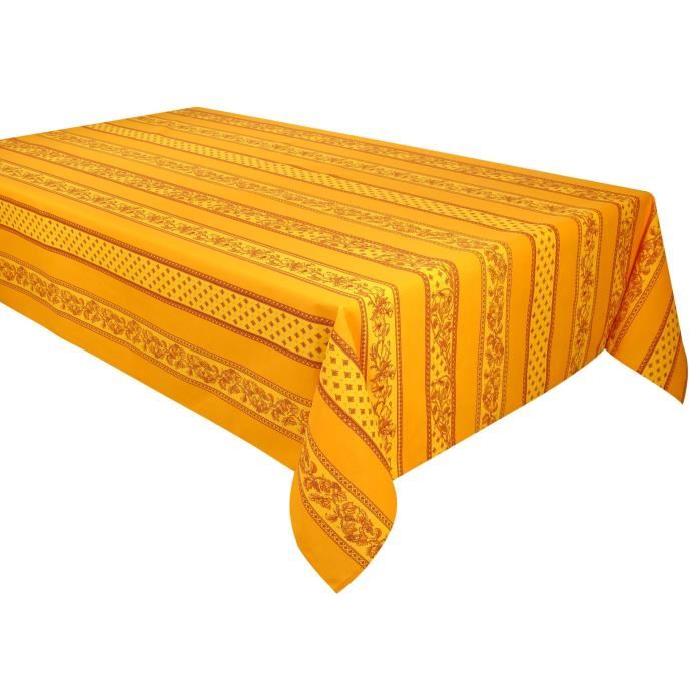 VENT DU SUD Nappe enduite Sanary 160 x 250 - Abricot