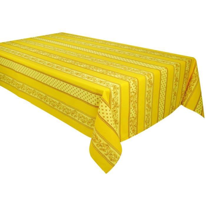 VENT DU SUD Nappe enduite Sanary 160 x 250 - Miel