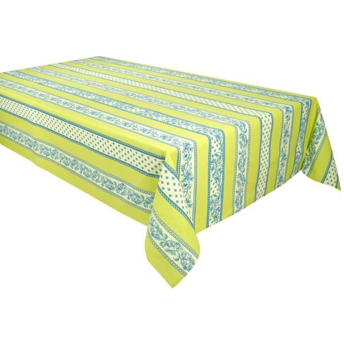 VENT DU SUD Nappe enduite Sanary 160 x 250 - Tilleul