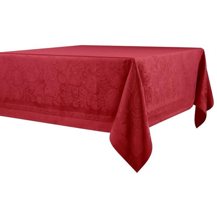 VENT DU SUD Nappe Jacquard Trento - Pavot 168x168cm