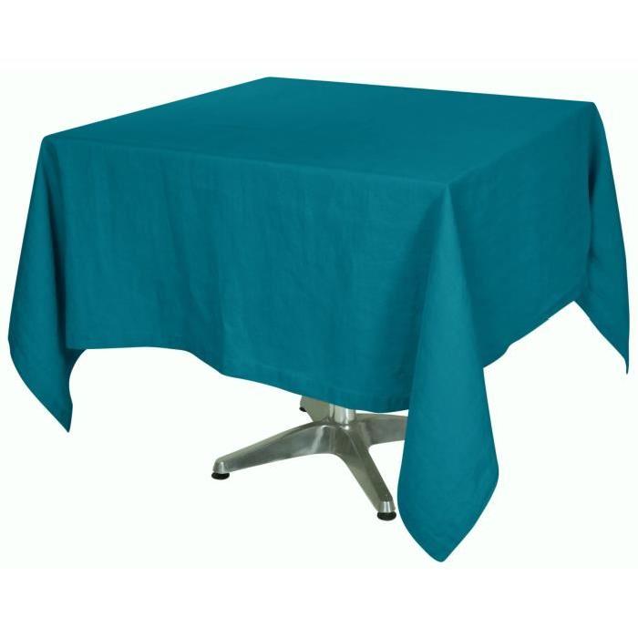 VENT DU SUD Nappe SYMPHONIE - Composition : 100% lin lavé 260gr/m˛ - Dimensions : 160 x 160 cm - Lavable a 60°C - Jade