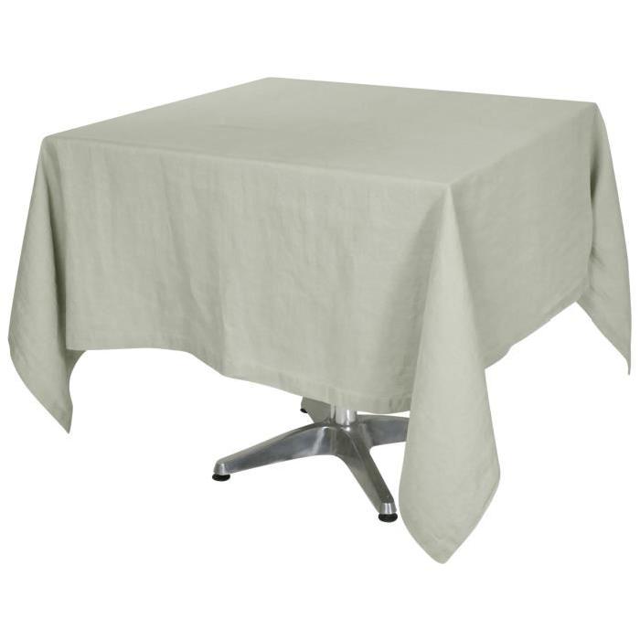 VENT DU SUD Nappe SYMPHONIE - Composition : 100% lin lavé 260gr/m˛ - Dimensions : 160 x 160 cm - Lavable a 60°C - Taupe