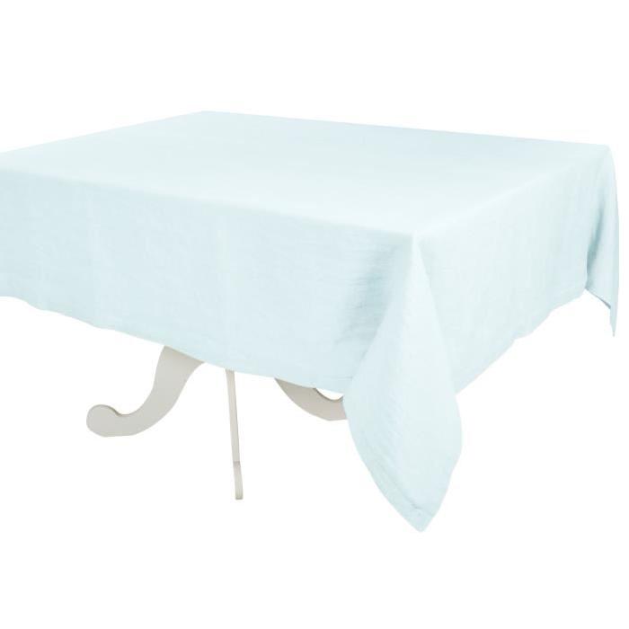 VENT DU SUD Nappe SYMPHONIE - Composition : 100% lin lavé 260gr/m˛ - Dimensions : 160 x 250 cm - Lavable a 60°C - Aqua